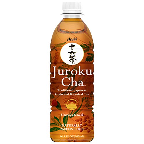 Juroku-Cha Unsweetened Caffeine Free All-Natural Grain and Botanical Tea. Gluten Free, Sugar Free, Zero Calorie. No Artificial Flavorings, Colors, or Sweeteners. 16.9 FL oz. (Pack of 12)