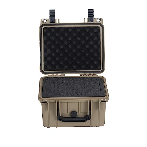 Image of MEIJIA Portable All Weather IP67 Waterproof Camera Case,hard case with Customizable Fit Foam,Fit Use of Drones,Camera,Equipments,10.62 x9.68x6.87inches(Desert Tan)