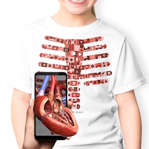 AR+ Body Planet Camiseta Realidad Aumentada educativa Cuerpo Humano (8-10)