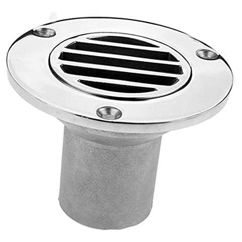 VIGORWORK Yacht Stainless Steel 1-1/2 Inch 38mm Pipe Boat Deck Drain Floor Deck Drainage Fittings for Boat Rowing Boats Accessories Marine Cover
