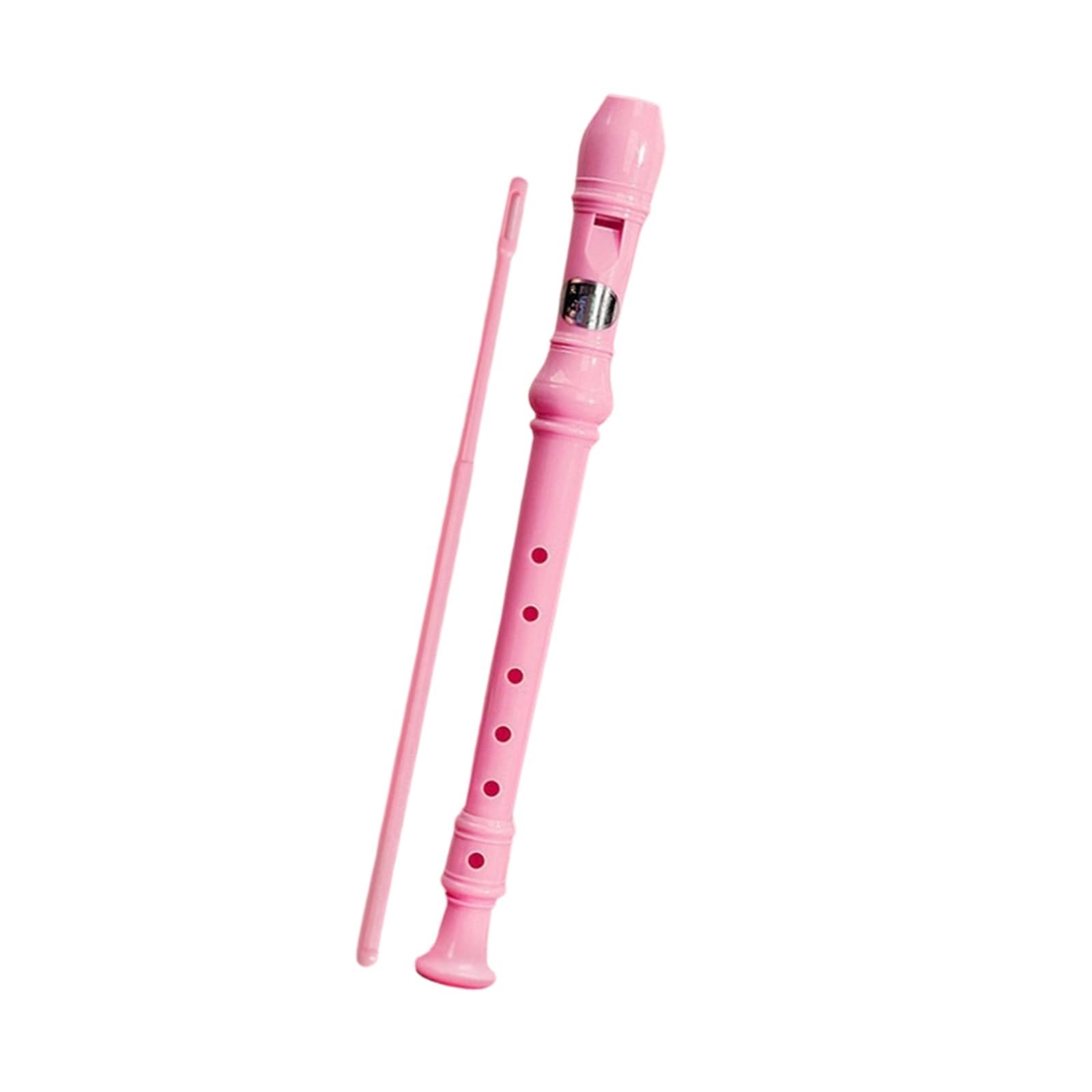 Flauto Dolce Professionale Flauto Dolce Soprano A 6 Fori In Stile Tedesco. Uno Strumento A Fiato Ideale Per Principianti(Pink)
