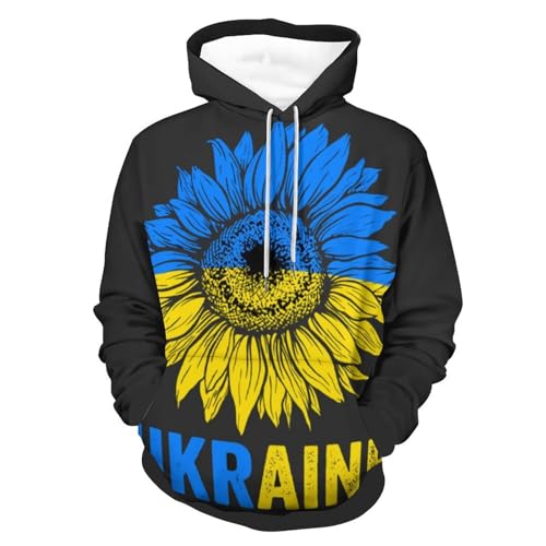 Sweats à capuche fleur ukrainienne UMENG, sweat-shirt homme femme taille S