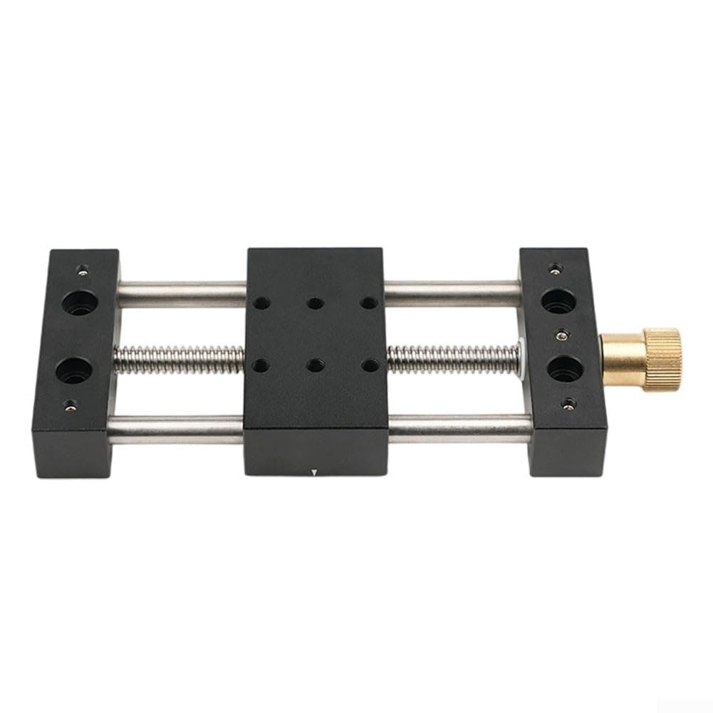 Mesa deslizante lineal Etapa de traducción de eje X Aleación de aluminio 75mm 120mm Travel Precision Displacement Station para maquinaria de prueba óptica (0-75mm sin base)