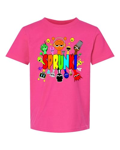 Sprunki Youth T Shirt Funny Game Tee (Youth S Pink)