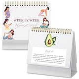 Gueevin 妊娠カレンダー 週間 妊娠マイルストーン カレンダー 妊娠中のお母さんへの聖書の妊娠ギフト 赤ちゃんの成長トラッカー 初めての両親の必需品 44ページフリップ