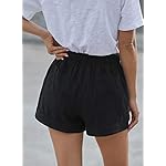 HVEPUO Damen Baumwolle Leinen Shorts Gummiband Hotpants Sommer Weite Kurze Hosen – Bild 3