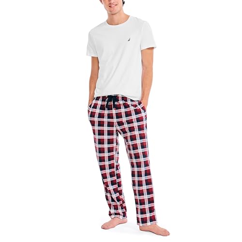 Nautica mens Sustainably Crafted Plaid Fleece Sleep Pant4