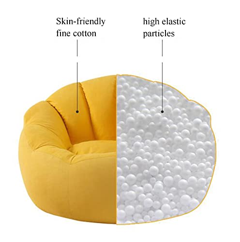Riyifer Beanbag With Pillow + Pedal, Bean Bag Chair With Supportive High-Back Design Epp Filling Bean Bag Lazy Sofa For Dorms, Schools, Libraries,Yellow,Medium #TOP1