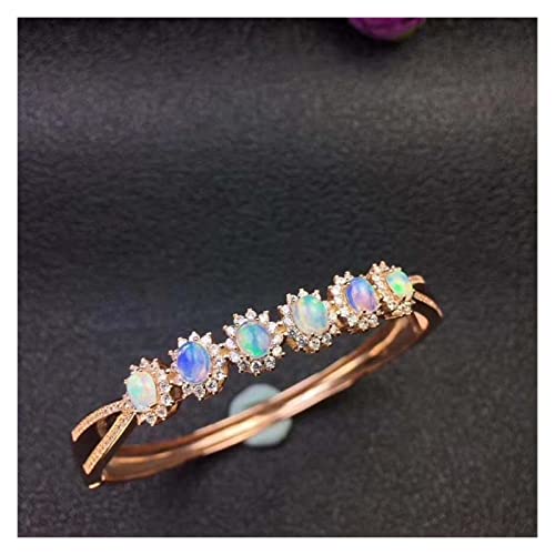 Bague opale naturelle véritable de haute qualité en argent s925