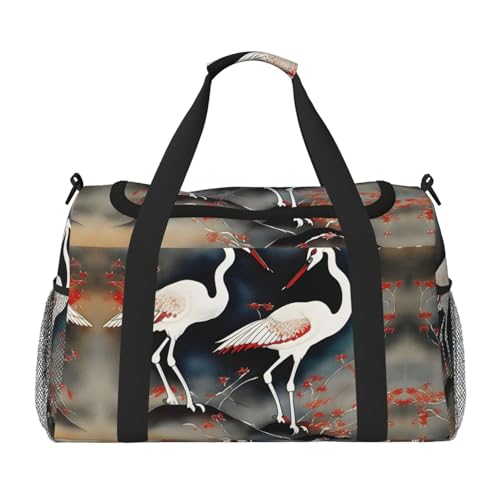 Sac de voyage grues japonaises grand sac pliable contre le manque de place