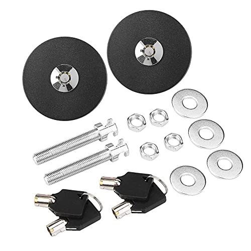 Walfront Universal Aluminum Alloy Engine Hood Lock Kit #TOP19