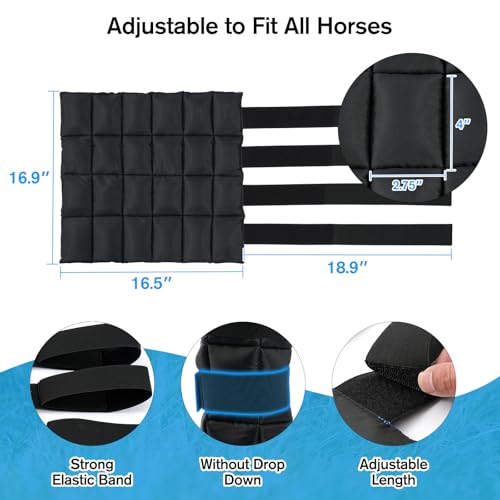image for LUFFWELL Horse Leg Wraps Set of 2, Horse Ice Leg Boots Perfect for Equ