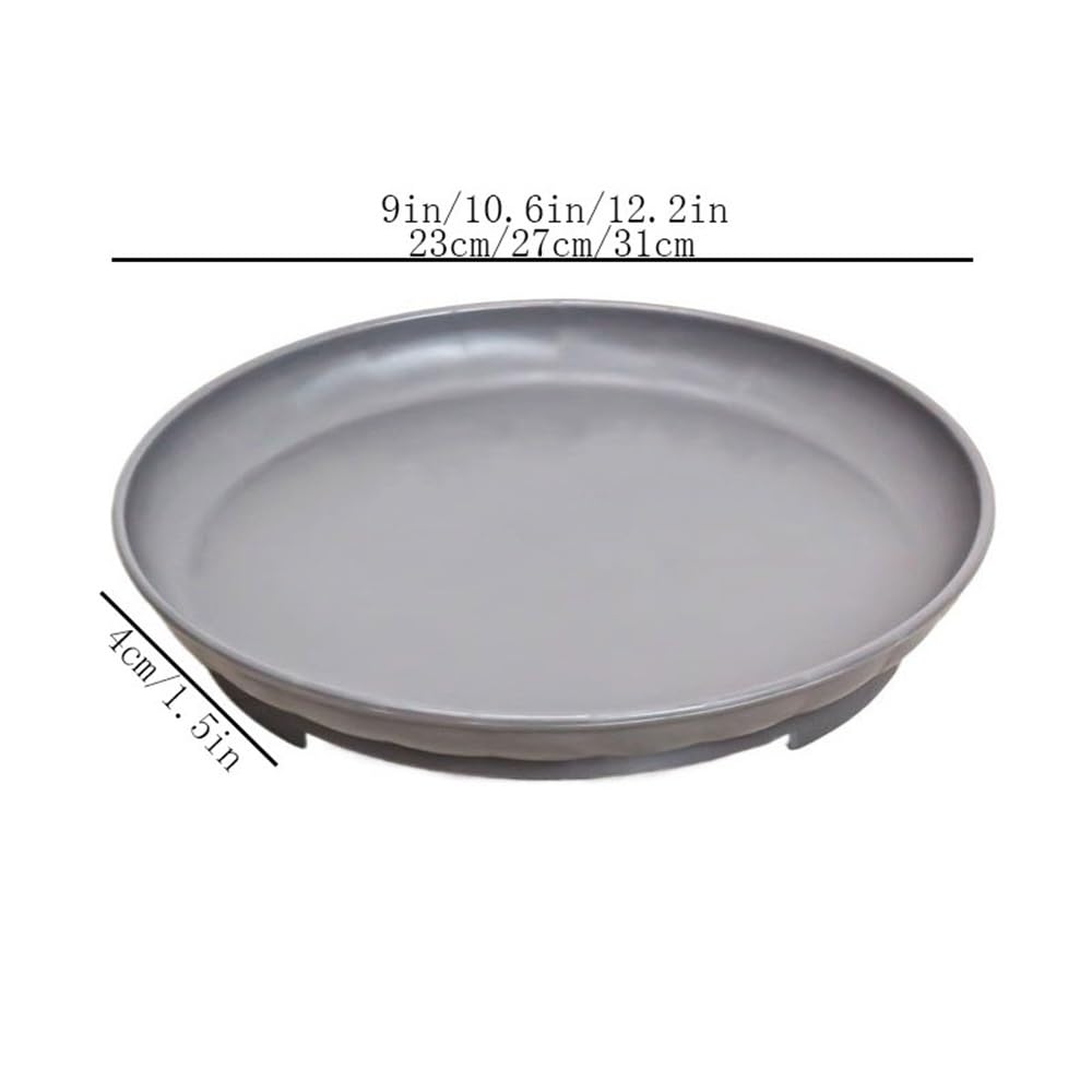 Versatile Vassoi raccogligocce for vasi da Fiori arrotondati Sottovasi for Piante resinose(Bruin,Grande)
