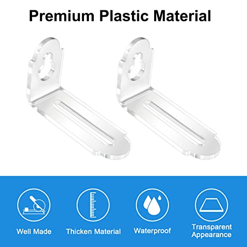 INCREWAY L-Halterung, 16 Stück, polierte, transparente Acryl-Eckwinkel, rechtwinklige Eckstreben für Möbel, Holzbox-Befestigung