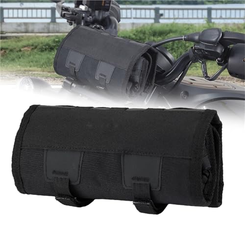 Sac à outils pour guidon de moto noir sacoche durable pour Softail Dyna