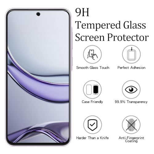 Image of KAREEN 2+2 Pack Screen Protector for Samsung Galaxy A37 5G Tempered Glass Film with Camera Lens Protector, 9H Hardness, Anti Scratch, Bubble Free, Case Friendly
