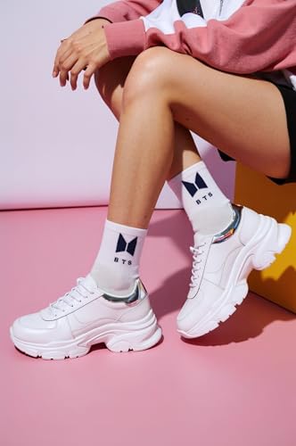 3 pares de calcetines BTS, calcetín de algodón tejido, 35-44 calcetines Kpop para fans, regalos merch para chicas, hombres y accesorios para mujeres, calcetín de chica - imagen 2