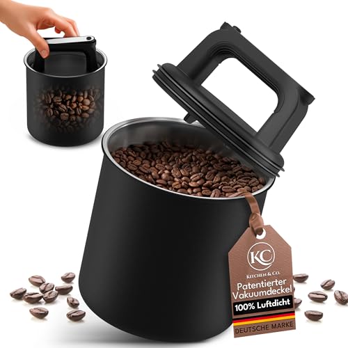 Lata Hermética Para 250 G De Café Con Tapa Al Vacío - Recipiente De Acero Inoxidable Para Almacenamiento De Té Y Café Con Cierre De Aroma