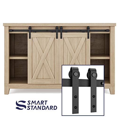 SMARTSTANDARD 4FT Super Mini Sliding Barn Door Hardware Track Kit - Smoothly
