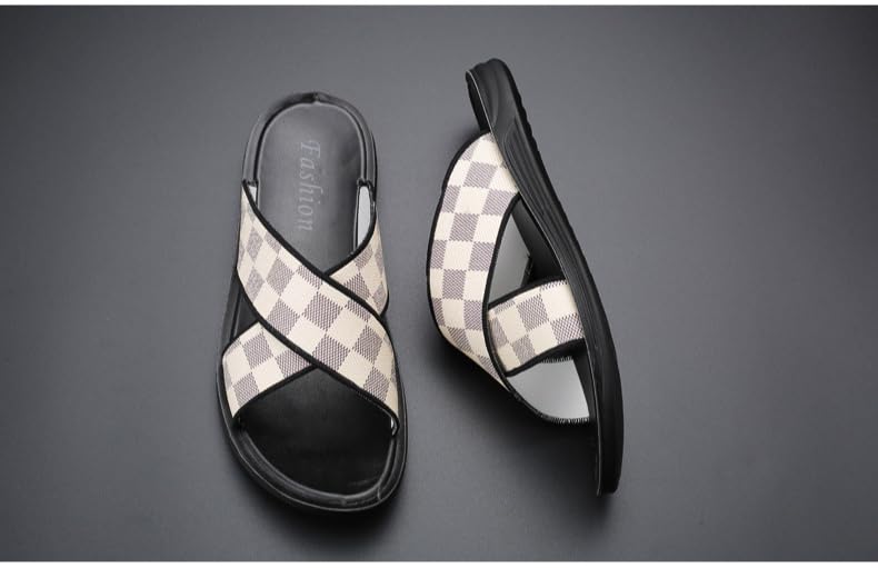 Checkered Sandals for Women Fashion Comfortable Platform Slip on Cute Kawaii Fashion Trendy Y2K Casual Beach Cruise Holiday Summer Gifts Breathable Comfy Casual Slippers2