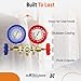 maXpeedingrods AC Gauges, 3 Way AC Manifold Gauge Set for R134a R12 R22 R502, Automotive Refrigerant Gauge Kit with 5ft Hose, Tank AC Adapters, Adjustable Couplers, Can Tap