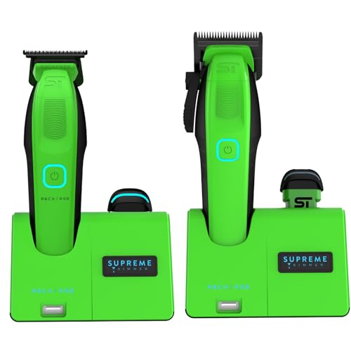Supreme Trimmer 2-in-1 ���`���[�W�o���J��&�Ђ��g���}�[�R���{ | 7500 RPM�A���O���\�ȃo�b�e���[�A�X�}�[�gUSB�[�d�x�[�X| STC779 + ST777