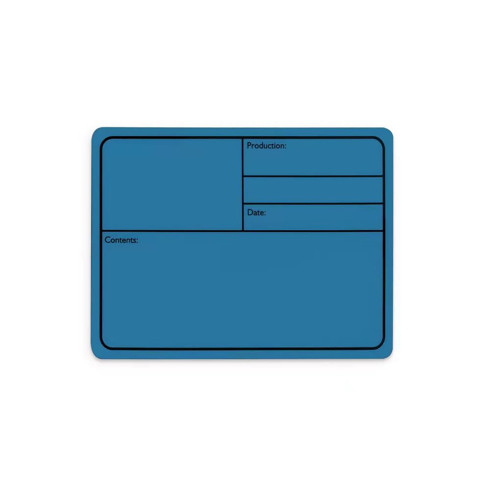 Infitronic Magnetische Flight Case Labels 177x127mm Blau Wiederverwendbare Tour-Etiketten
