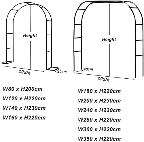 Arche de jardin de haute qualité pour roses et tonnelles durables - 8