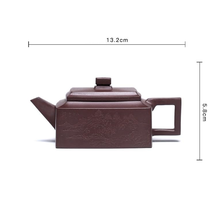 Czajnik do herbaty 230 ml fioletowy gliniany czajniczek ręcznie robiony garnek surowa ruda fioletowe błoto czajnik z zaparzaczem chiński zestaw teasowy Zisha chiński czajniczek do herbaty do kuchenki
