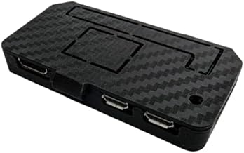 Compact Raspberry Pi Zero Protective Case (Black Carbon Fiber Look)