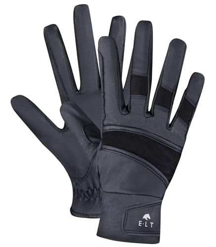 Gant de cavalier magnétique hiver noir M pour écurie et balade