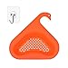 Swan Kosz odpływowy, trójkątny kosz filtrujący do zlewozmywaka, półka filtrująca, organizer, odpływ, regał magazynowy, do warzyw, owoców, kuchni, sitka, z 1 haczykami samoprzylepnymi (pomarańczowy)