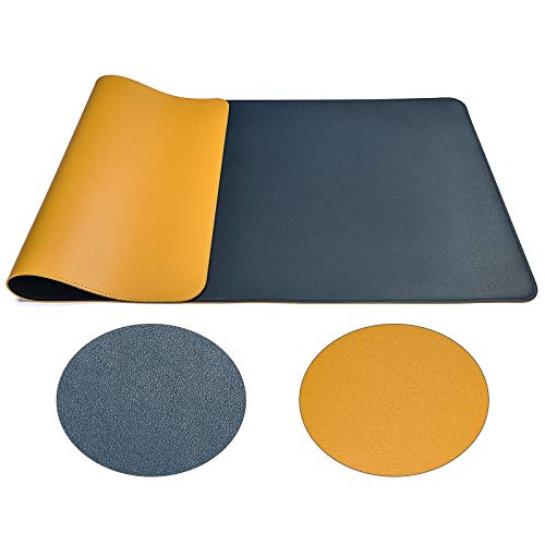 ▲ 【 Doppio uso 】 Il tappetino da scrivania ha colori diversi su ogni lato, entrambi i lati sono realizzati con lo stesso materiale. Cambia il colore a tuo piacimento. A causa della lunga durata di utilizzo, il bordo del cuscino viene utilizzato per cucire overlock. Non si rovina sul bordo dopo un uso prolungato.
