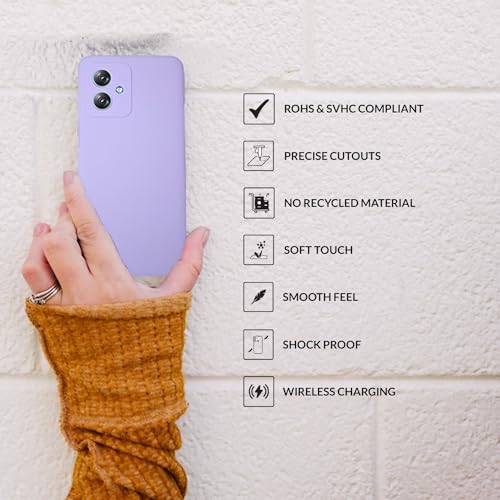 Image of SPRIG Compatible with Moto G54 Premium SilkTone Back Cover Drop Tested Shock Proof Mobile Case for Men, Women, Boys and Girls with Camera Protection (Light Purple)