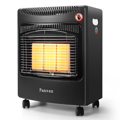 Propane Patio Heater, 18,000 BTU Propane Heater Outdoor, Infrared Gas Heaters with Regulator, Outdoor Heaters for Patio