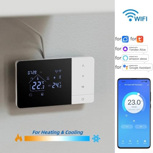 Smart WiFi Room Thermostat, 7-Day Programmable Heating & Cooling, 3A - Image 3