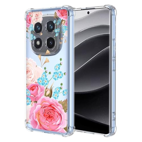 COMAKU Etui kompatybilne z Xiaomi Poco X7 Pro 5G, etui dla dziewcząt i kobiet z wzorem malarstwa 3D, smukłe, ochronne, miękkie tworzywo TPU, wytłaczany wzór kwiatowy