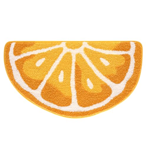 Ankah Fruit Bath Mats Cute Bathroom Rugs, Particularly Absorbent, Very Soft, and Dry Fast that Fits for Kid's Room, Bathroom or Other Room, 17.7" x 31.5", Orange by Ankah - Used condition - Image 2