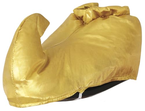 FIESTAS GUIRCA | Golden Slippers for Adults Unisex - (Boot Covers and Shoes for Desert Prince Costume) - Ideal for Fancy Dress Parties, Carnival and Halloween - Gold