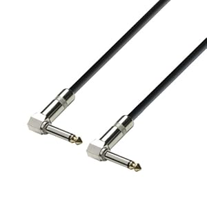 Adam Hall Cables 3 STAR IRR 0060 – Câble Instrument Jack 6,35 mm mono coudé vers Jack 6,35 mm mono coudé 0,6 m