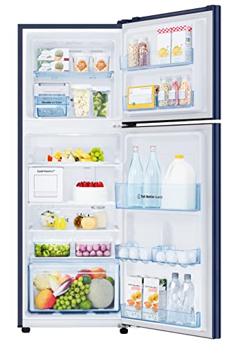 Image of Samsung 244L 2 Star Frost-Free Double Door Refrigerator Appliance (RT28B3522UZ /HL, Midnight Blossom Blue, Curd Maestro, 2022 Model)