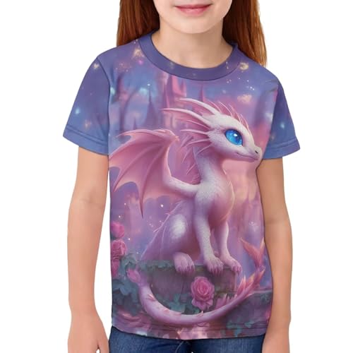 Image of Kids Graphic T-Shirt Boys Girls Novelty Tees Top Short Sleeve Shirts Summer Blouses 3-16