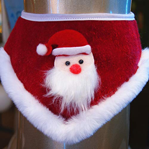 Toyvian Christmas Pet Santa Claus Bandanas- Adorável Collar Bib Scarf- Cão Cat Saliva Toalha Pet Sup