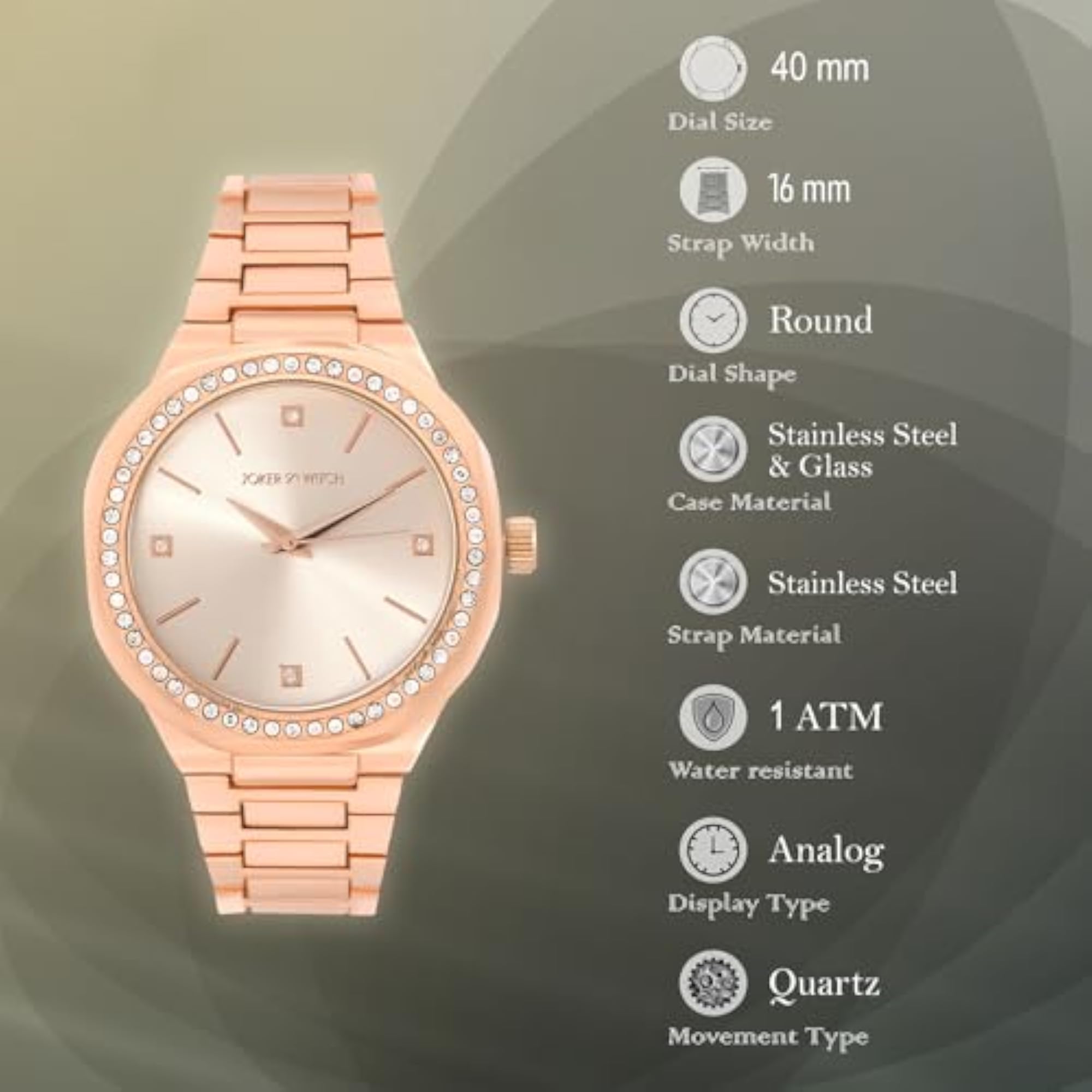 Women's Pegasus Stainless Steel Analogue Watch
