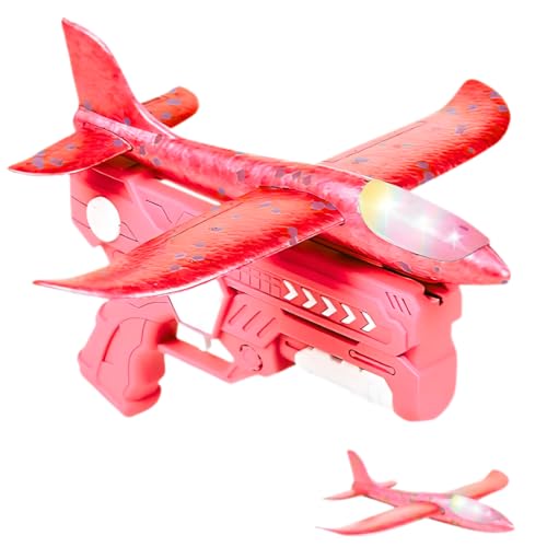 Avião Planador com Led Estrutura em Isopor Flexivel Brinquedo Aeromodelo Voa de Verdade Com Lançador