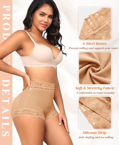 Image of DERCA Butt Lifting Panties Padded Underwear for Women Booty Pads Butt Enhancer Lace Shapewear Panty