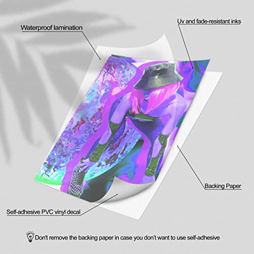 Hk Studio Hippie Posters For Dorm, Teen Girls Room - Trippy Poster For Room Aesthetic 90S - 8" X 12" Pack 12 #TOP3