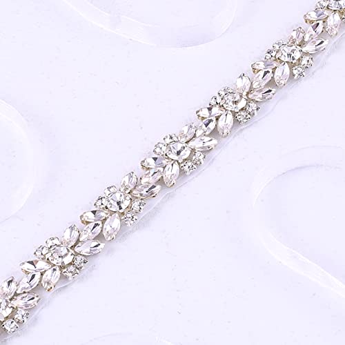 Bridal Belt Handmade Rhinestone Bridesmaid Sash Thin Crystal Wedding Belt For Formal Evening Gown2