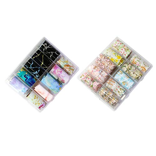 FRCOLOR 2Pcs Nagelfolie Aufkleber Sternenhimmel Nagelfolie Kleber Transferaufkleber Blumenfolie Nagelkunstpolitur…