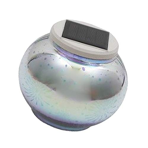 Flameer Energia Solar Mosaico De Vidro Globo Jardim Quintal Lâmpada Mudança De Cor Branco LED Luz -